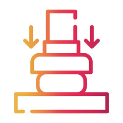 pressure Line Gradient Icon