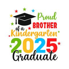 Kindergarten Graduate Proud Brother Celebrating Achievement with Smile at Ceremony