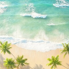 Tropical beach aerial view