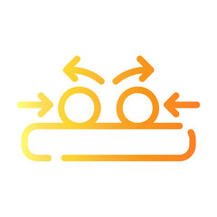 collision Line Gradient Icon