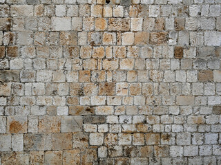 Background texture closeup of an old stone wall