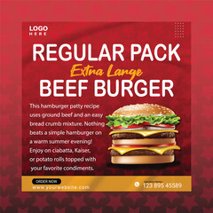 Special Menu Flyer with Burger and Price