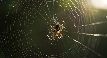 Spider in its Web A Stunning Close-Up of Nature's Intricate Design