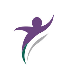 Obraz premium Human character health logo success people vector illustration template design