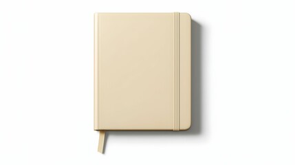 Blank notebook with a soft cover placed against a white background, ideal for creative writing or journaling
