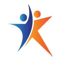 Human people success people care logo and symbols template