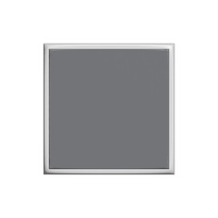 Blank Gray Square Frame Isolated on White Background