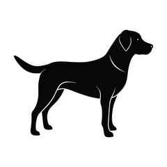 Labrador Retriever Black Vector Silhouette