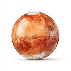 Highly detailed 3D render of the planet isolated on a white background.