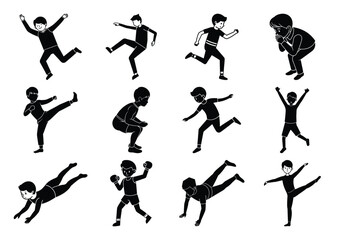 Isometric active children vector sat 