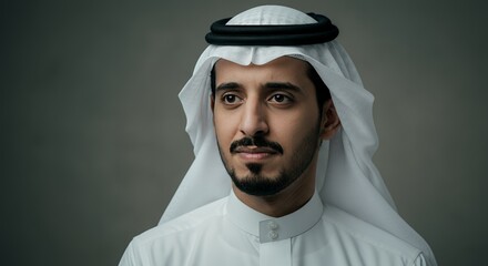 Portrait of a Young Saudi Arabian Man
