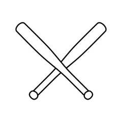 Baseball bat icon vector. Baseball illustration sign. Sport symbol. Softball logo.