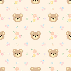seamless pattern with teddy bear