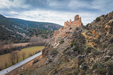 View to the ruins of The Castle of Santa Croche