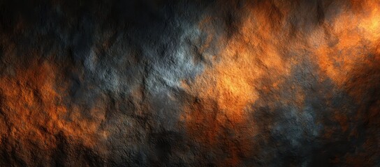 Abstract textured background with blended orange and dark gray tones