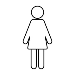 Woman icon vector. Girl illustration sign. Mom symbol or logo.