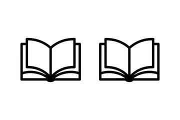 Two open books side by side in a simple outline