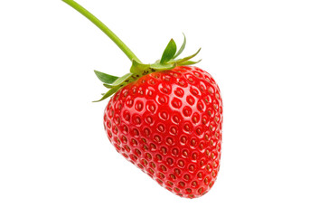 Isolated Fresh and Juicy Strawberry Close-up Ready to Eat