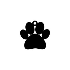 Dog Collar with name tag icon isolated on white background