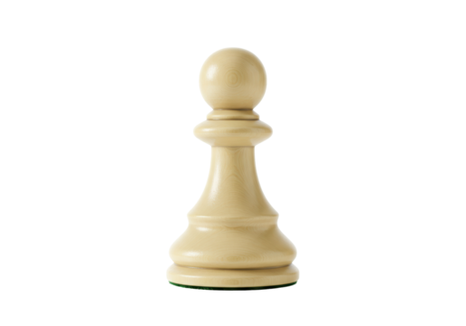 Isolated White Chess Pawn