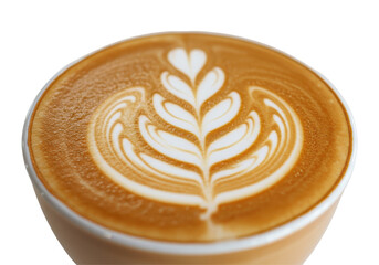 Isolated Exquisite Latte Art Heart Design in Coffee