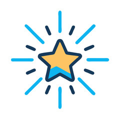 shining bright star icon