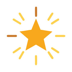 shining bright star icon