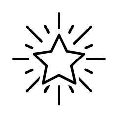 shining bright star icon