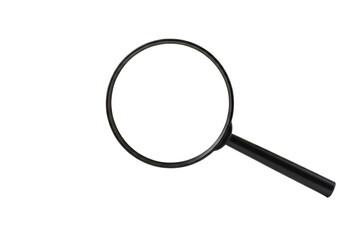 Isolated Classic Black Magnifying Glass Search Investigation