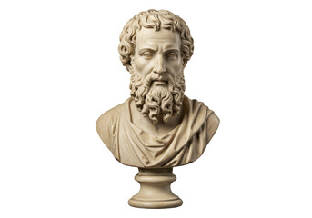Obraz premium Isolated Detailed Marble Bust of Ancient Greek Philosopher