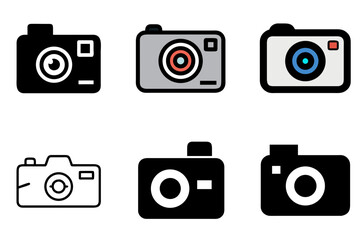 Camera Icon Photography Capture Record Lens Symbol Set