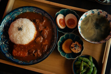 Curry rice and soup