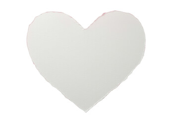 Isolated White Watercolor Paper Heart