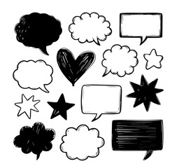 speech bubbles set