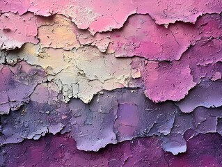 Peeling Paint Abstract Wall Close-Up
