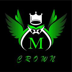 Elegant crown design royalty heraldic regal vintage and luxury vector graphic