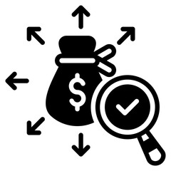 Expense Tracking outline mixed icon