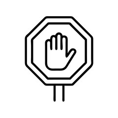 stop warning sign icon