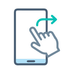 swipe mobile gesture icon