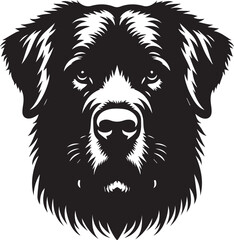 Black & White Silhouette Dog Vector | High-Quality Canine Clipart Design