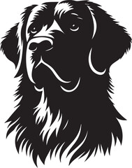 Black & White Silhouette Dog Vector | High-Quality Canine Clipart Design