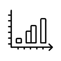 vertical bar graph chart icon