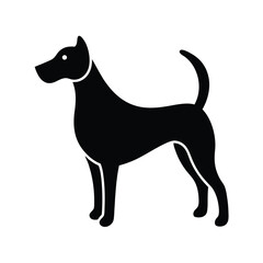 Simple Generic Dog Minimalist Black Vector Silhouette