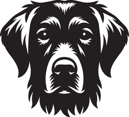 Black & White Silhouette Dog Vector | High-Quality Canine Clipart Design