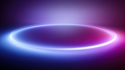 Glowing circle symbolizing unity and support, set against a soft gradient background, conveying harmony and connection