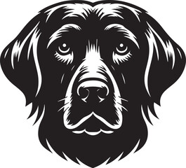 Black & White Silhouette Dog Vector | High-Quality Canine Clipart Design