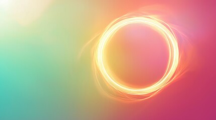 Glowing circle symbolizing unity and support, set against a soft gradient background, conveying harmony and connection