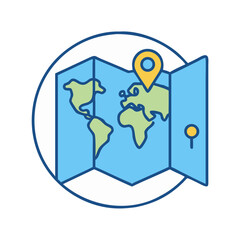 world map layout icon