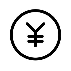 yen asian currency icon