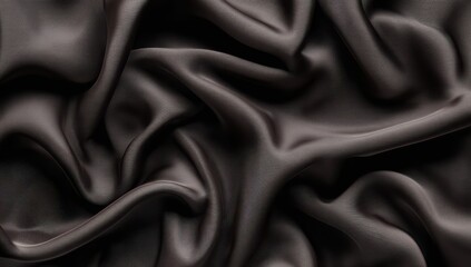 Obraz premium Draped dark brown satin